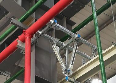 秦都该抗震支架的整体式支吊架结构协调性好